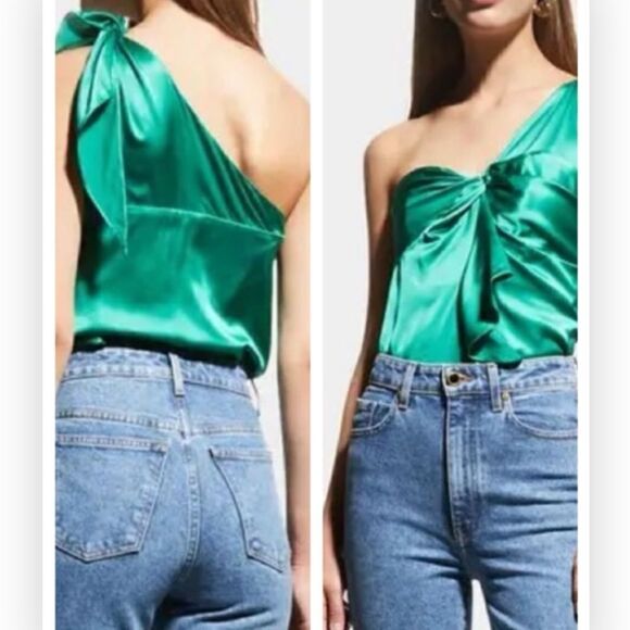 Cinq a Sept NWT Maeve top Jade Size XL $325 - Picture 1 of 11